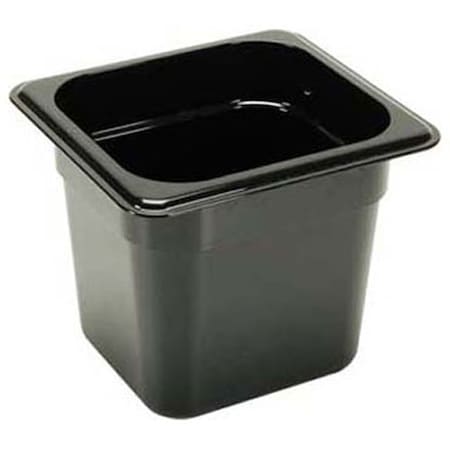 Cambro Pan, Food , Camwear, 1/6, 6"D, Blk 66CW(110)